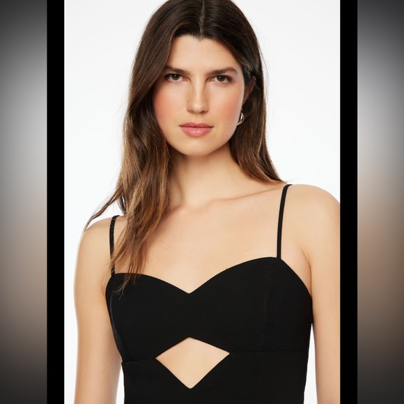 NWT Dynamite Sweetheart Cut Out Midi Dress Black Med - Picture 3 of 12